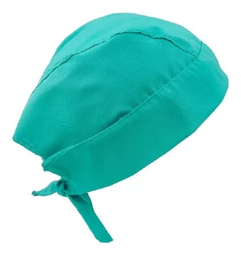 Gorro Médico Quirúrgico Tela Antifluido, Estampado color Turquesa