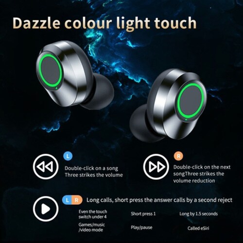 2in1 Audífonos Inalámbricos Bluetooth Gamer Música Con Bajos GRIS