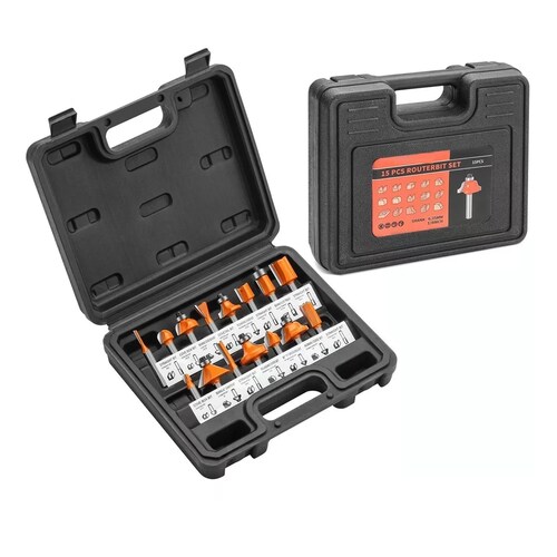 Juego Brocas Router Taladro  1/4 15 Pz Herramienta
