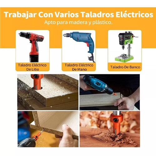 Kit Broca Avellanadora Para Carpintería, 5 Pzs.