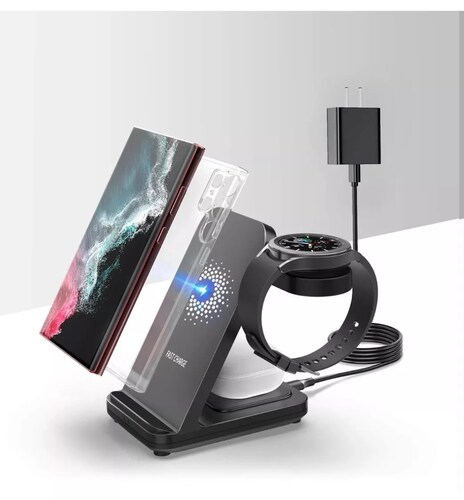 Wireless Charger Para S22/s21+galaxy Watch+buds2/pro