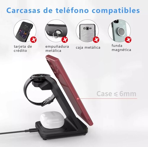 Wireless Charger Para S22/s21+galaxy Watch+buds2/pro