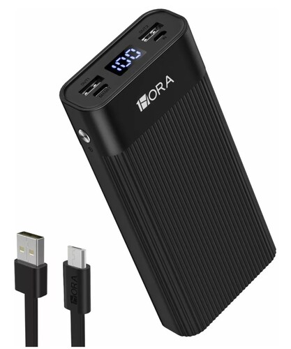 Power Bank Batería Portátil 20000mah 2.1a Carga Rápida 1hora