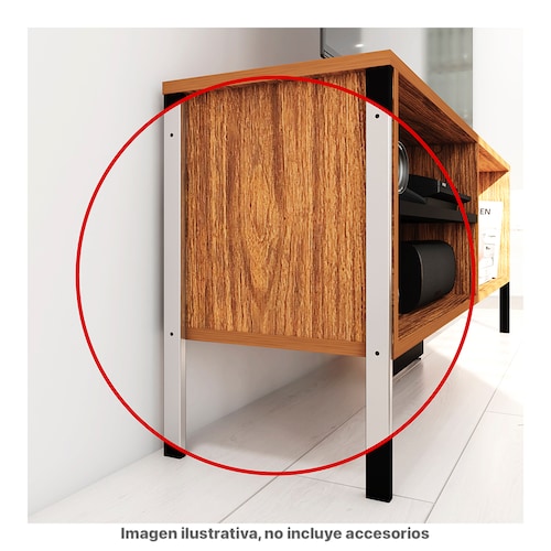 PLAYCON Mueble para TV 55 Pulgadas, Organizador Multiusos, Credenza, Librero, Zapatero, Estante Organizador 3 Espacios (Negro Tzalam).