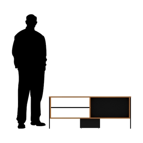 PLAYCON Mueble para TV 55 Pulgadas, Organizador Multiusos, Credenza, Librero, Zapatero, Estante Organizador 3 Espacios (Negro Tzalam).