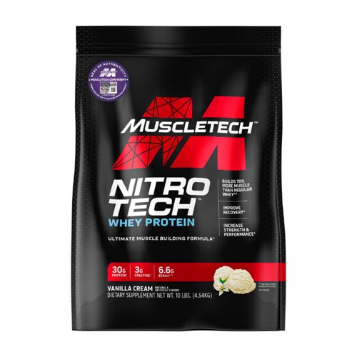 Saco Nitrotech Whey Protein 10LBS (100serv) sabor milk chocolate 