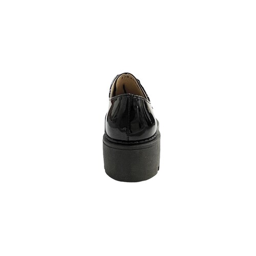 Zapatos Negros De Charol Con Plataforma Mujer Bap