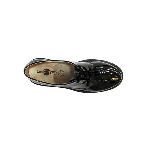 Zapatos Negros De Charol Con Plataforma Mujer Bap