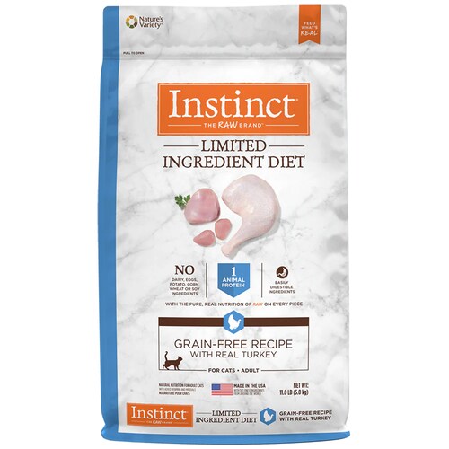 Instinct LID Alimento hipoalergénico para Gatos con Alergias, croquetas recubiertas de Carne Real de Pavo, 5kg.