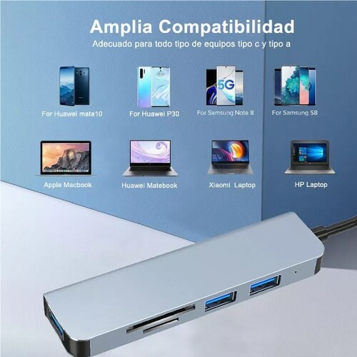 Tipo C Hub 5 En 1 Adaptador Usb C Multi Puerto Usb 3.0 Sd Tf