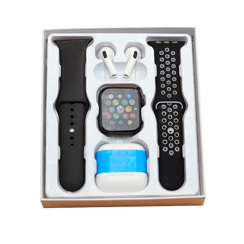 Reloj Inteligente T55 Pro Max Con Correa Adicional Mas Audífonos Inalámbricos in ears Smart watch	.