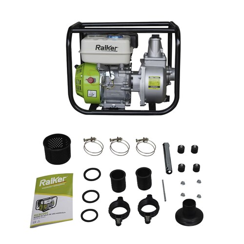 MOTOBOMBA AUTOCEBANTE A GASOLINA RAIKER 6.5 HP 2X2 4 TIEMPOS - RKB2265
