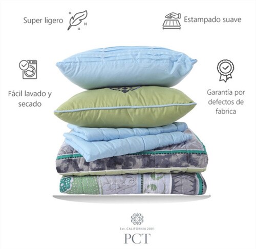 Set de sobrecama- colcha de verano Sattika, 5 pzas Queen Size