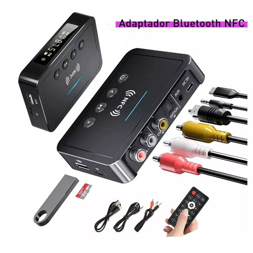 Bluetooth5.0 Transmisor/receptor Audio Estéreo Adaptador NFC