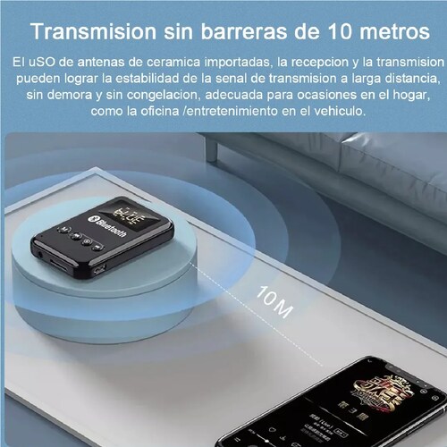 Transmisor/receptor Bluetooth 5.0 Lcd Para Pc, Tv, Bocina