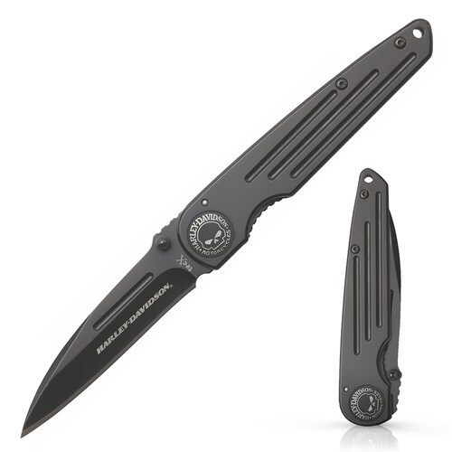 Navaja Lisa Negra Harley Davidson