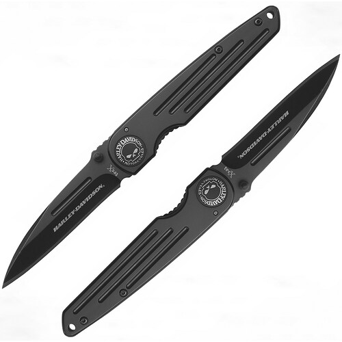 Navaja Lisa Negra Harley Davidson