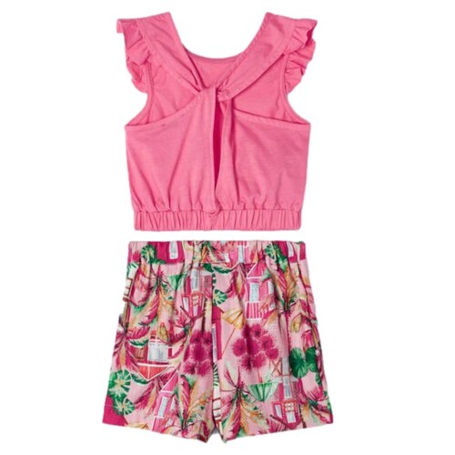 Conjunto 2 Pz Playera Short Niña Mayoral Color Peonía