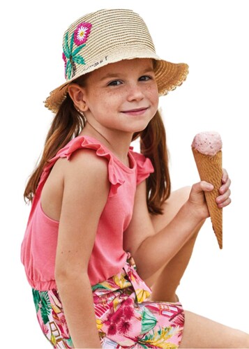 Conjunto 2 Pz Playera Short Niña Mayoral Color Peonía