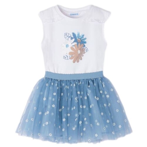 Conjunto 2 Pz Falda Tul Niña Mayoral Color Porcelana