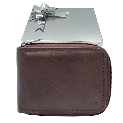 Cartera Billetera Carteras México Box Cierre Premium Piel Genuina Regalo Hombre