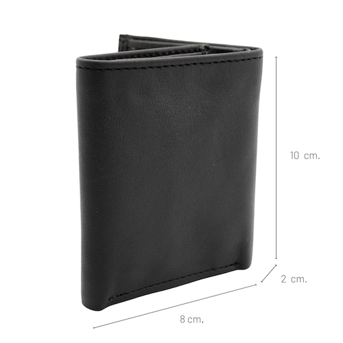 Cartera Billetera Carteras México Triple Piel Genuina Regalo Hombre