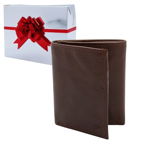 Cartera Billetera Carteras México Triple Piel Genuina Regalo Hombre