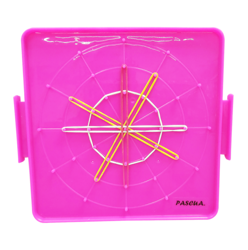 Geoplano con Gomas elásticas Clavijas de plástico Duradero, Juguete didáctico de matemáticas para Aprender geometría, niños de 5 + años