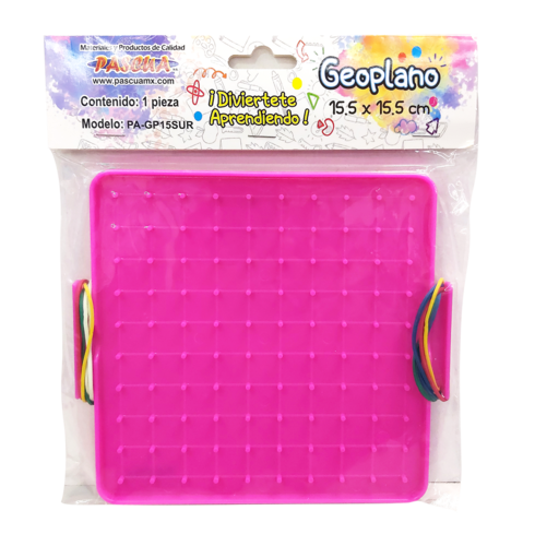 Geoplano con Gomas elásticas Clavijas de plástico Duradero, Juguete didáctico de matemáticas para Aprender geometría, niños de 5 + años