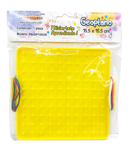 Geoplano con Gomas elásticas Clavijas de plástico Duradero, Juguete didáctico de matemáticas para Aprender geometría, niños de 5 + años