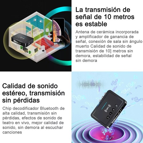 Bluetooth5.0 Transmisor/receptor Audio Estéreo