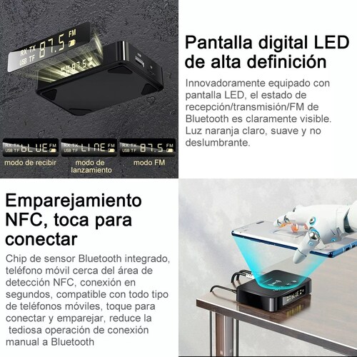 Bluetooth5.0 Transmisor/receptor Audio Estéreo