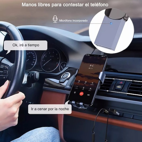 Receptor Bluetooth Usb Para Auto Con Toma Aux De 3.5mm