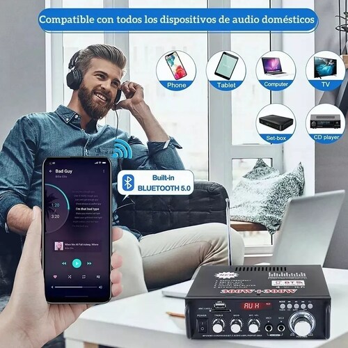 Hifi Bluetooth Stereo Audio Amplifier 2 Channels 600w