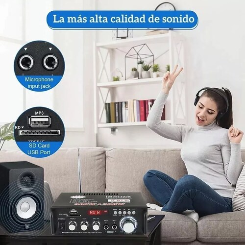 Hifi Bluetooth Stereo Audio Amplifier 2 Channels 600w