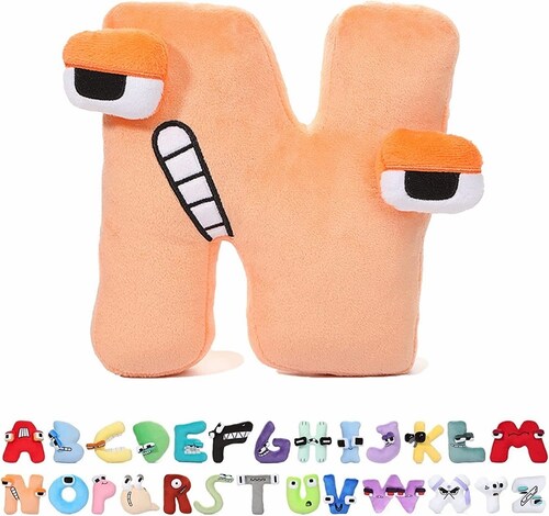 Alfabeto Lore Abc Juguete De Peluche Muñeca Para Niños FUNBU (letra N)