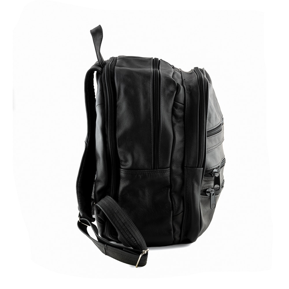 Mochila Expansible En Piel Vacuno Con Compartimiento Para Laptop