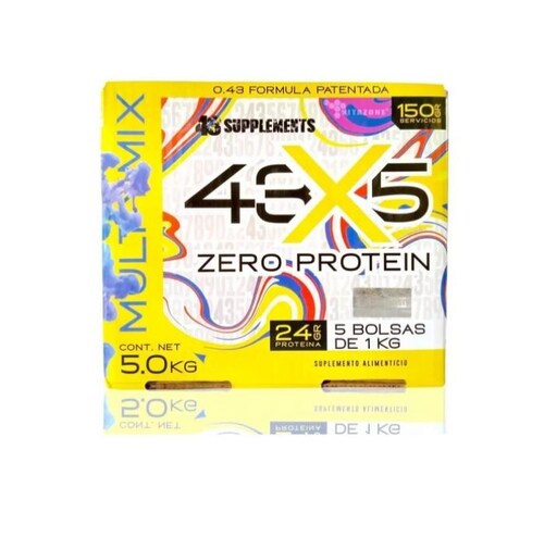 Caja de  Proteina  43 Multisabor 5kg (1kg cada sabor).