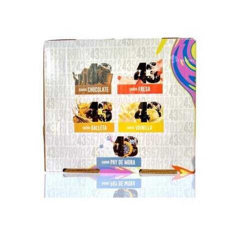 Caja de  Proteina  43 Multisabor 5kg (1kg cada sabor).
