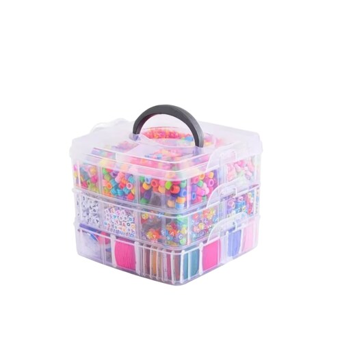  DAZZLINGKIT Kit de fabricación de pulseras de cuentas para hacer  joyas, kit para niñas. Más de 500 piezas de formas y colores variados,  juguetes perfectos para niñas de 6 años +-8-10-12 
