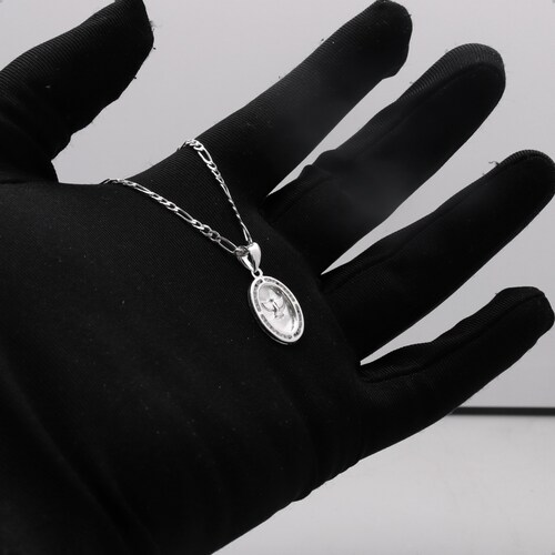 Cadena Con Dije Espíritu Santo Figaro Plata Ley 925 Bautizo.