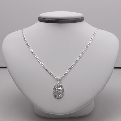 Cadena Con Dije Espíritu Santo Figaro Plata Ley 925 Bautizo.