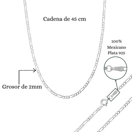 Cadena Con Dije Espíritu Santo Figaro Plata Ley 925 Bautizo.