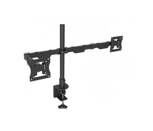 Soporte ghia 2 monitores montaje mesa escritorio doble brazo articulado 32 pulg 10kg por brazo