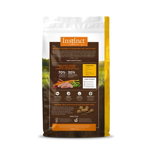 Instinct Original Alimento para Perro con Carne Real de Pollo, Alto en Proteína y libre de granos, 1.8kg