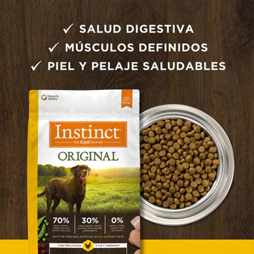 Instinct Original Alimento para Perro con Carne Real de Pollo, Alto en Proteína y libre de granos, 1.8kg