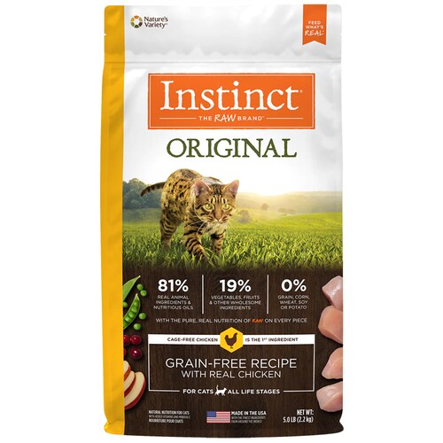 Instinct Original Alimento para Gatos con Carne Real de Pollo, Alto en Proteína y libre de granos, 2.2kg