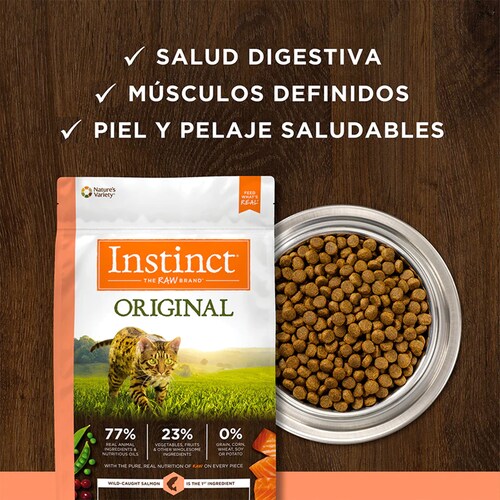 Instinct Original Alimento para Gatos con Carne Real de Salmón, Alto en Proteína y libre de granos, 2kg