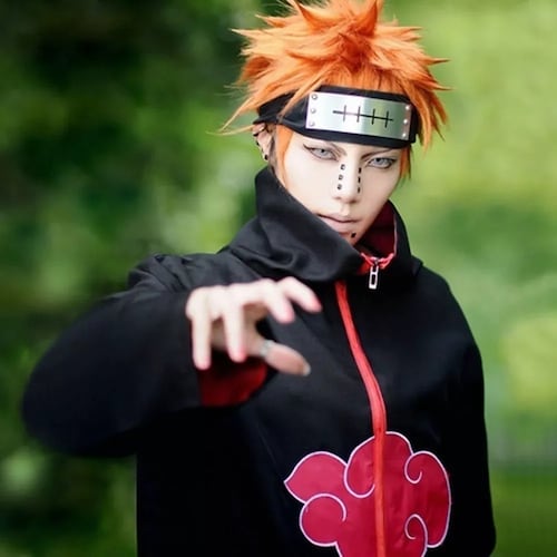 Disfraz De Naruto Akatsuki Ninja Abrigo Capa Cosplay Ropa TALLA S, FUNBU
