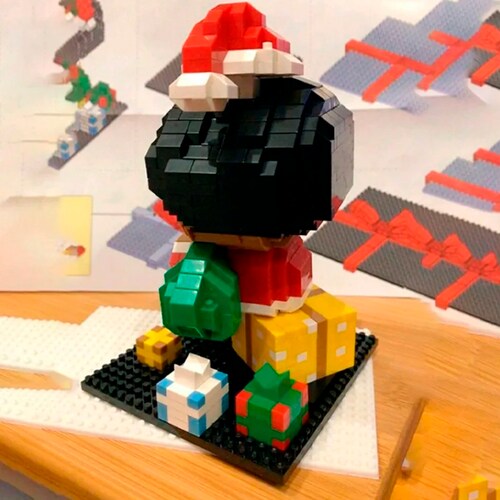 Mini Bloques Armables Oso Santa Juguete Loz .